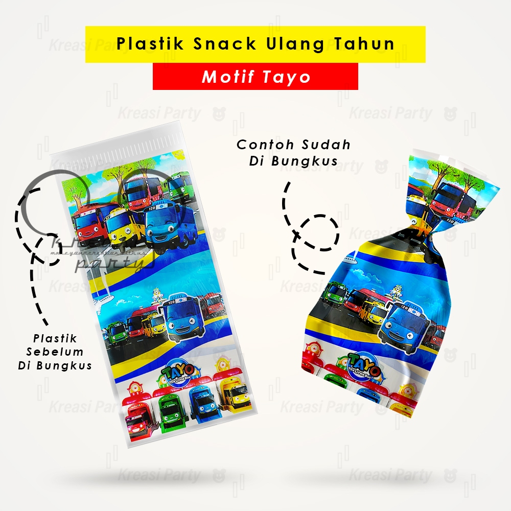 

Plastik Ultah Tayo / Plastik Snack / Plastik Bingkisan / Plastik Souvenir