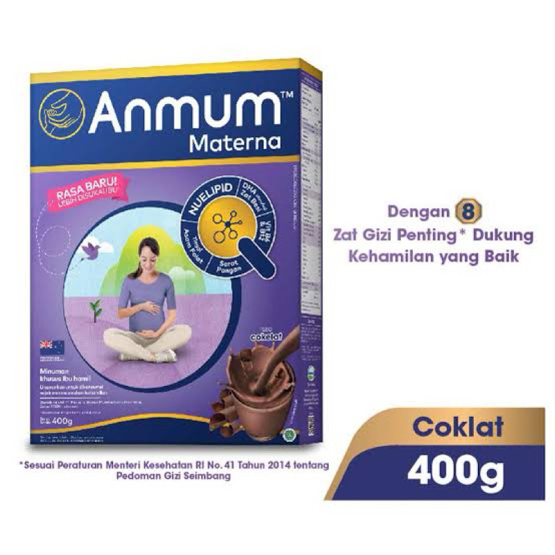 Anmum Materna susu ibu hamil rasa coklat berat 400 gram