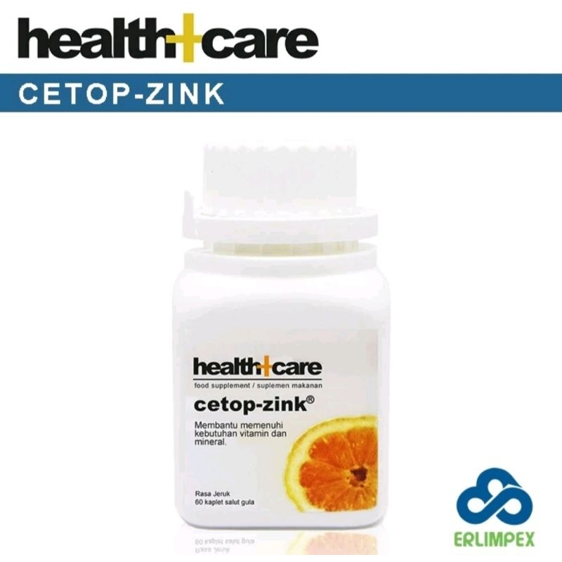 Cetop Zink Health+Care Suplemen vitamin C 600 + Zink Multivitamin & Mineral  isi 60.PROMO