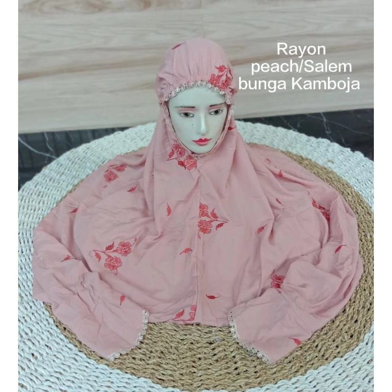 MUKENA TERUSAN RAYON MOTIF BUNGA SERIBU