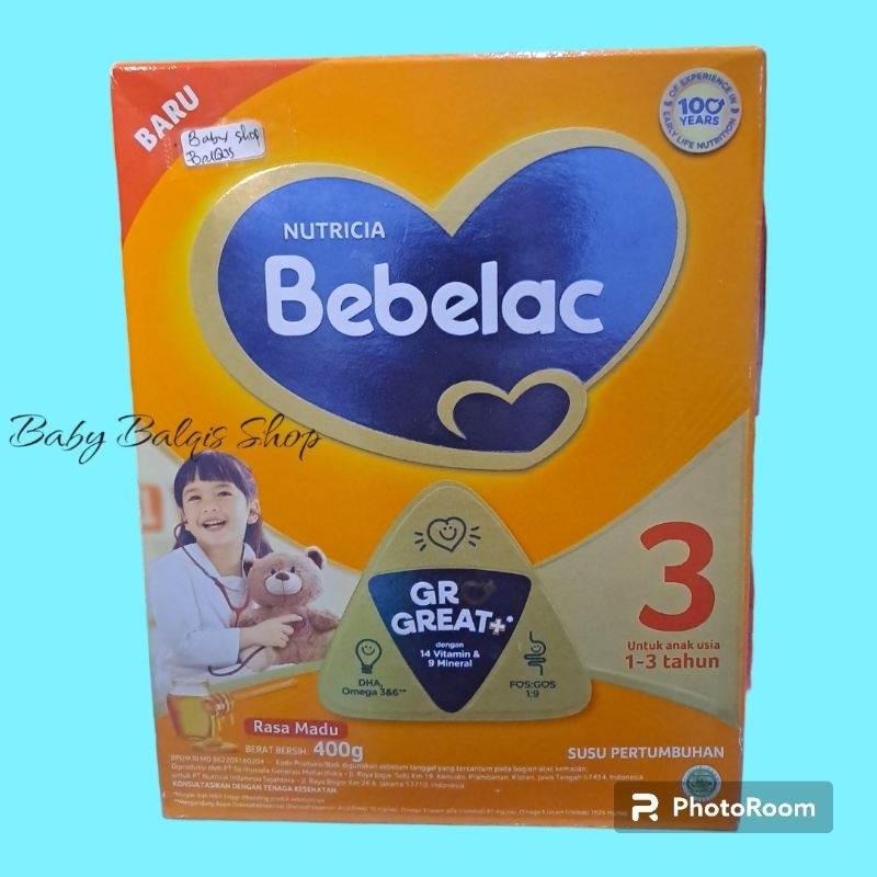 

Bebelac 3 Susu Pertumbuhan Anak 1-3 Tahun Madu 400 g
