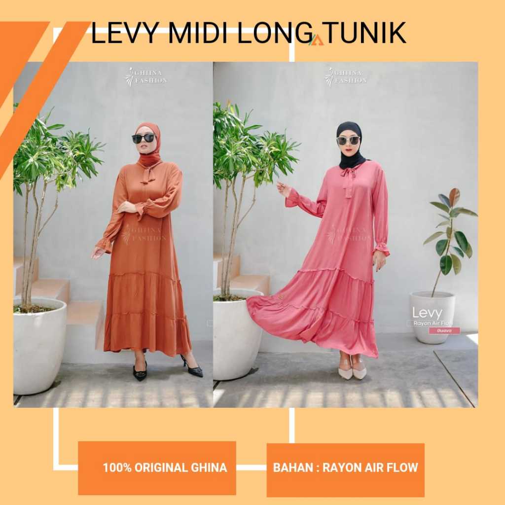 GHINA FASHION LEVY MIDI LONG TUNIK - MIDI DRESSGHINA FASHION - DRESS BUSUI