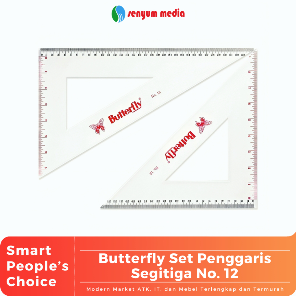 

Butterfly Set Penggaris Segitiga No. 12 (1 Pcs) (S:PCS)