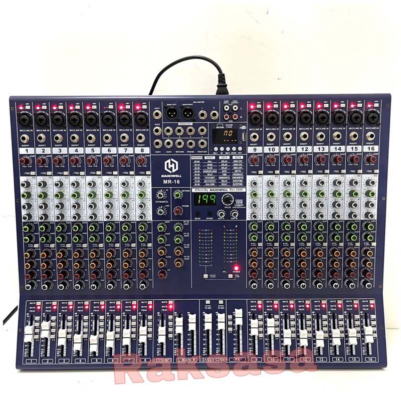 mixer audio 16 channel hardwell mr16 original mixer hardwell mr 16
