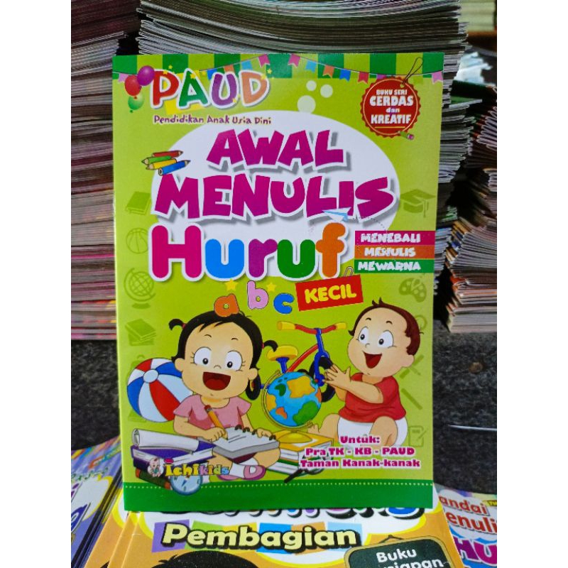 Buku Belajar Menulis Huruf Kecil/Mewarnai/Menulis/Menebali