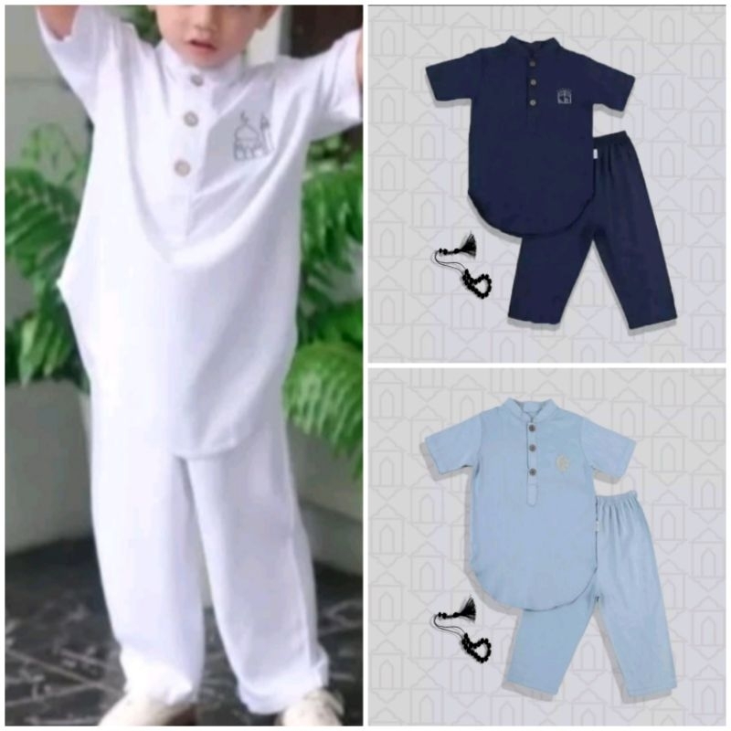 baju muslim anak laki laki/pakai muslim anak laki laki 1-10 tahun