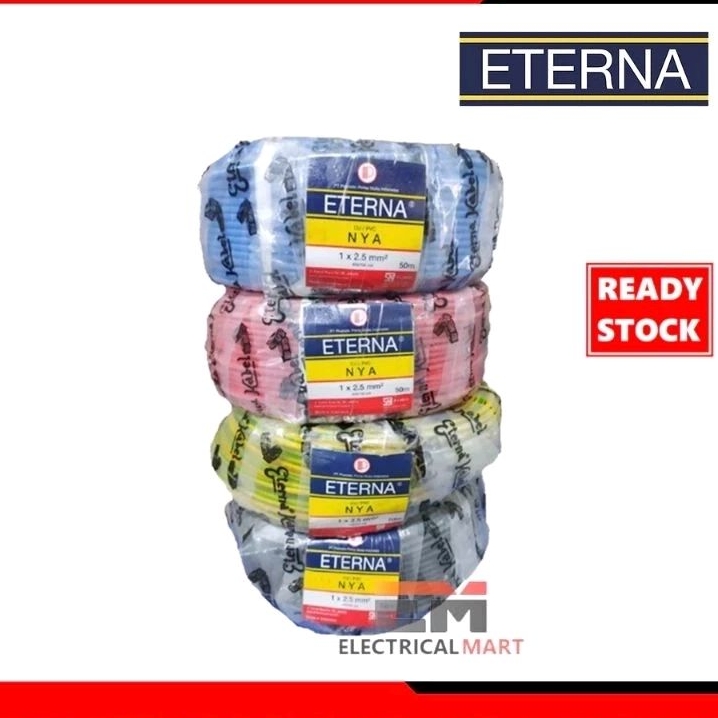KABEL LISTRIK ETERNA NYA 1X2.5 KABEL TUNGGAL DIECER PER 10METER