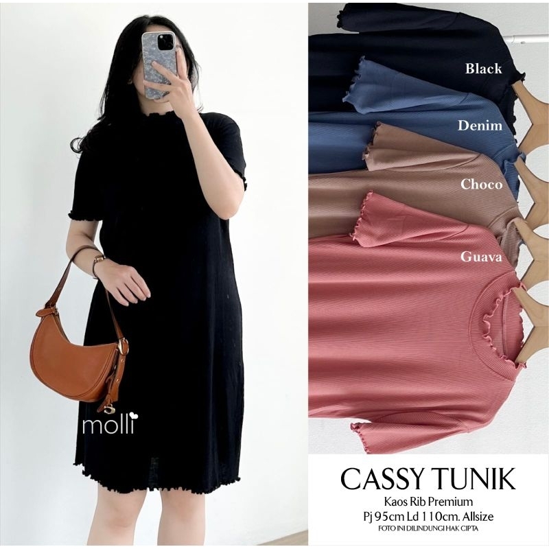 CASSY TUNIK LD 110cm // ATASAN WANITA ORIGINAL BERLABEL // BY MOLLI