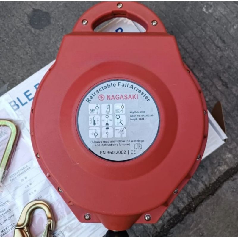 Fall Arester size : 10 meter Nagasaki Retratcable Alat Safety Original