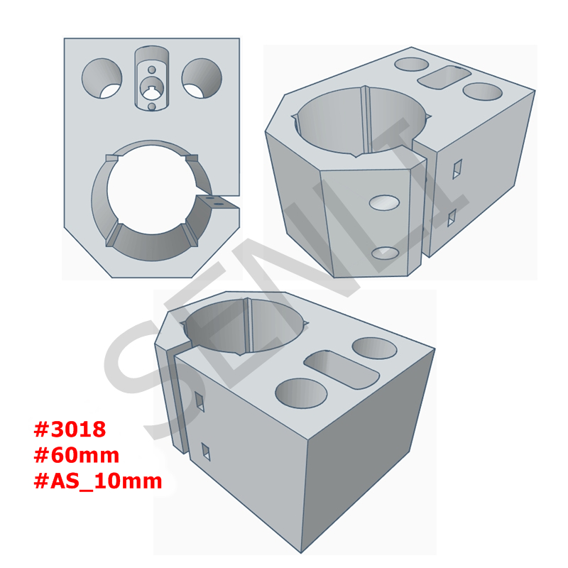 Mount Bracket Spindle Clamp 3018 60mm As Shaft 10mm CNC