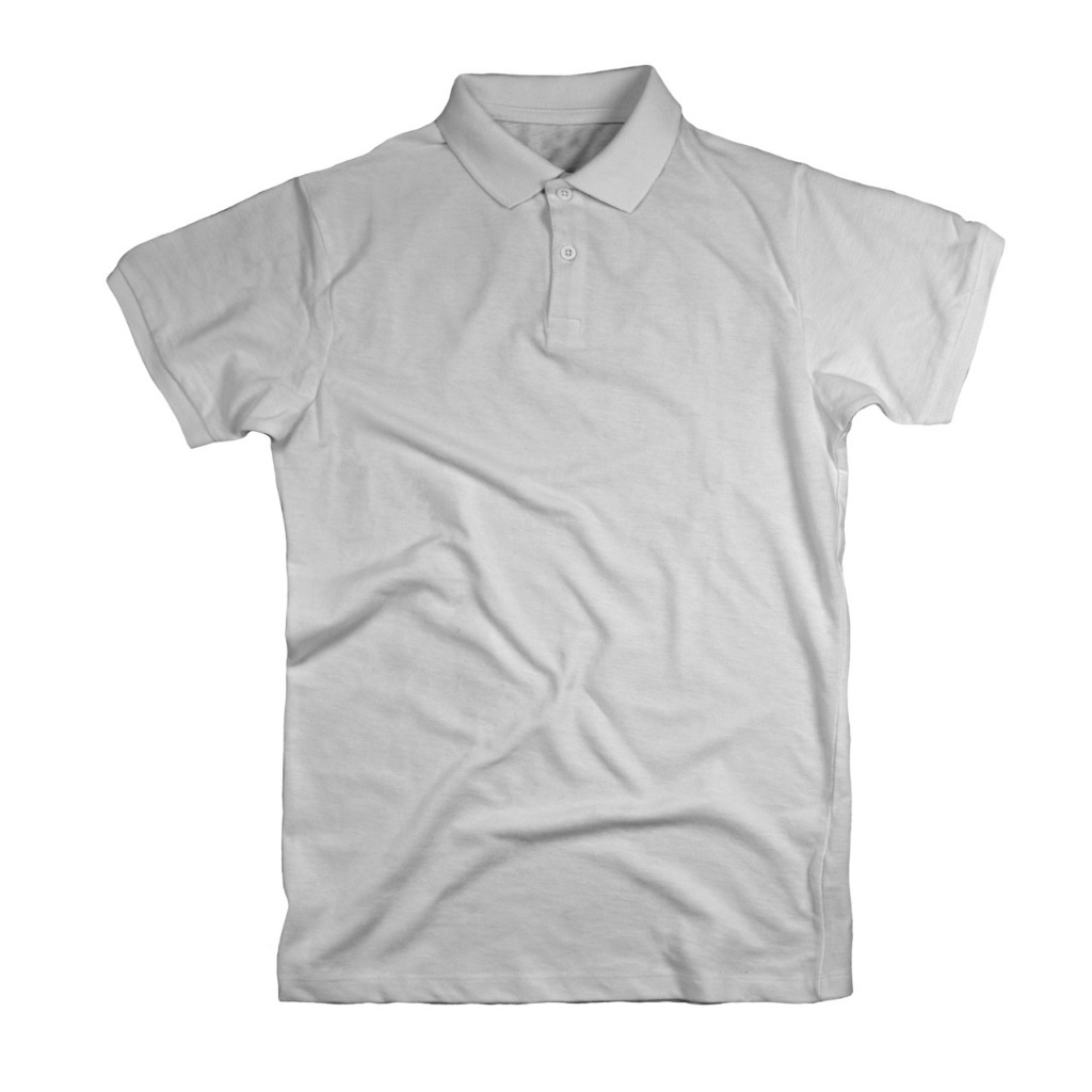 KAOS KERAH / POLO SHIRT COMBED PIQUE DIAMOND 30S PENDEK - WARNA WHITE - AWESAM