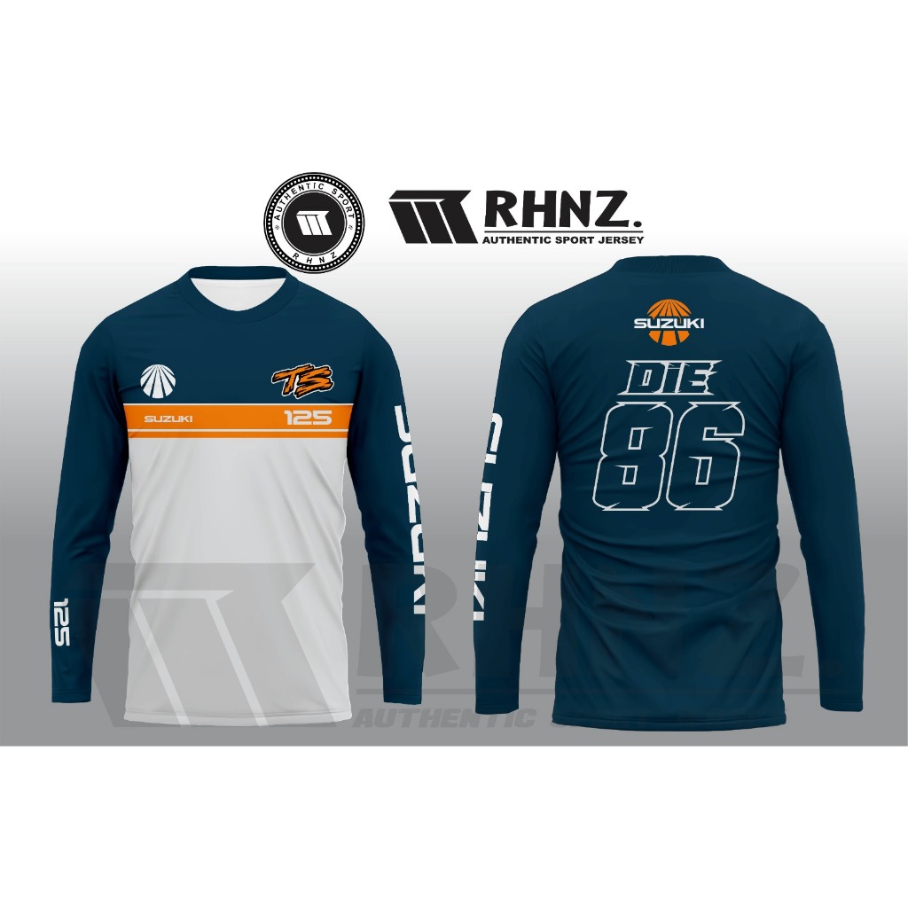JERSEY FULL PRINTING MOTOR SUZUKI LENGAN PANJANG/BAJU MOTOCROSS SUZUKI/JERSEY TRAIL CUSTOM BEBAS LOG