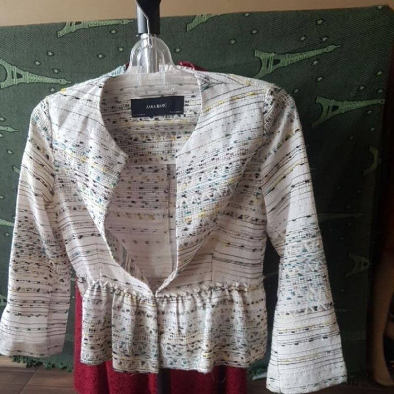 Zara blazer tweed Preloved