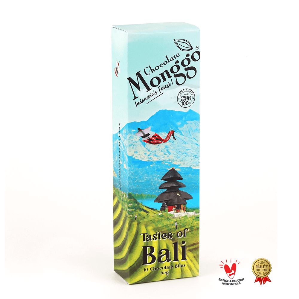 

Chocolate Monggo | Taste of Bali Mix Chocolate Sawah | 10 Mini Tablets 5 Rasa | Oleh oleh Bali