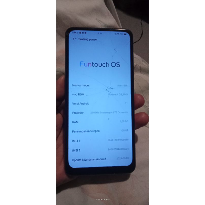 Vivo v15 pro 6/128 BACA DESKRIPS I