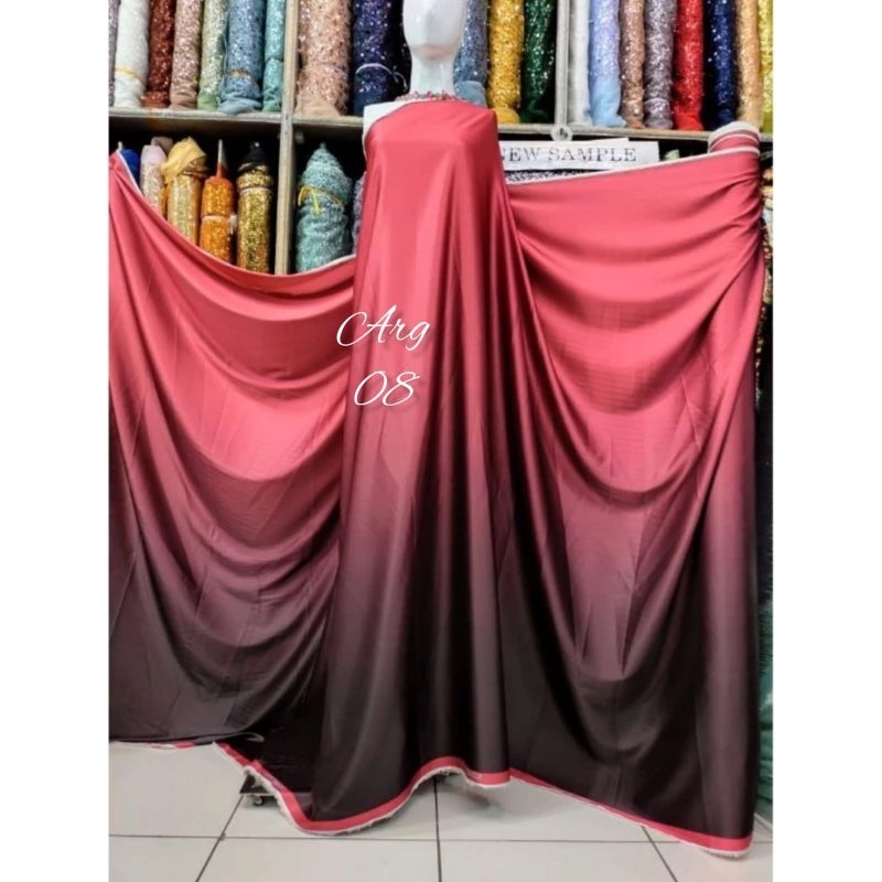 KAIN/BAHAN ARMANI SILK GRADASI/ARMANI SILK