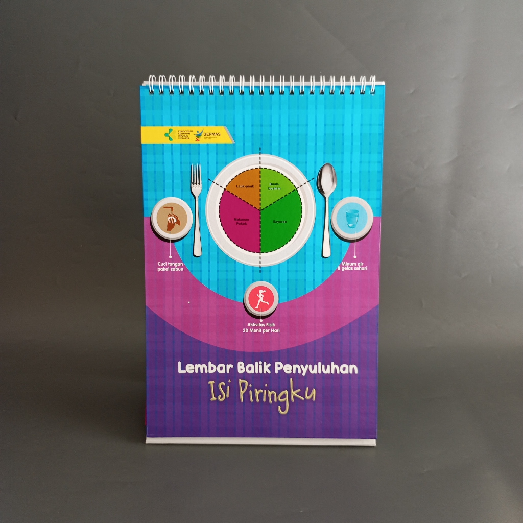 Lembar Balik Isi Piringku/ Buku Lembar Balik Isi Piringku/ Media Promkes Gizi/ Lembar Balik Gizi