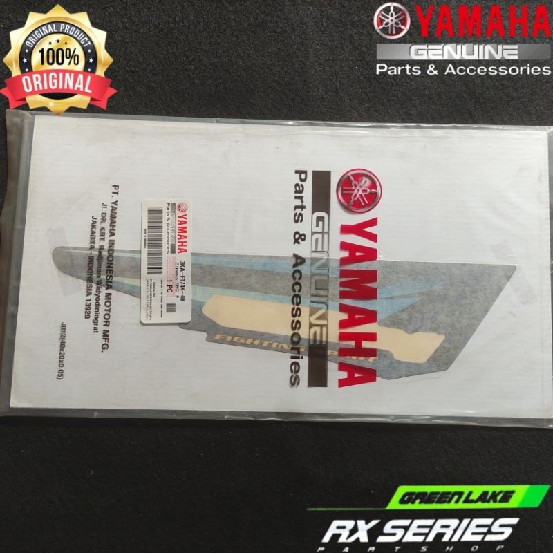 STRIPING BOX AKI RX KING 2005 BIRU ORIGINAL SET. 3KA-F174K-40