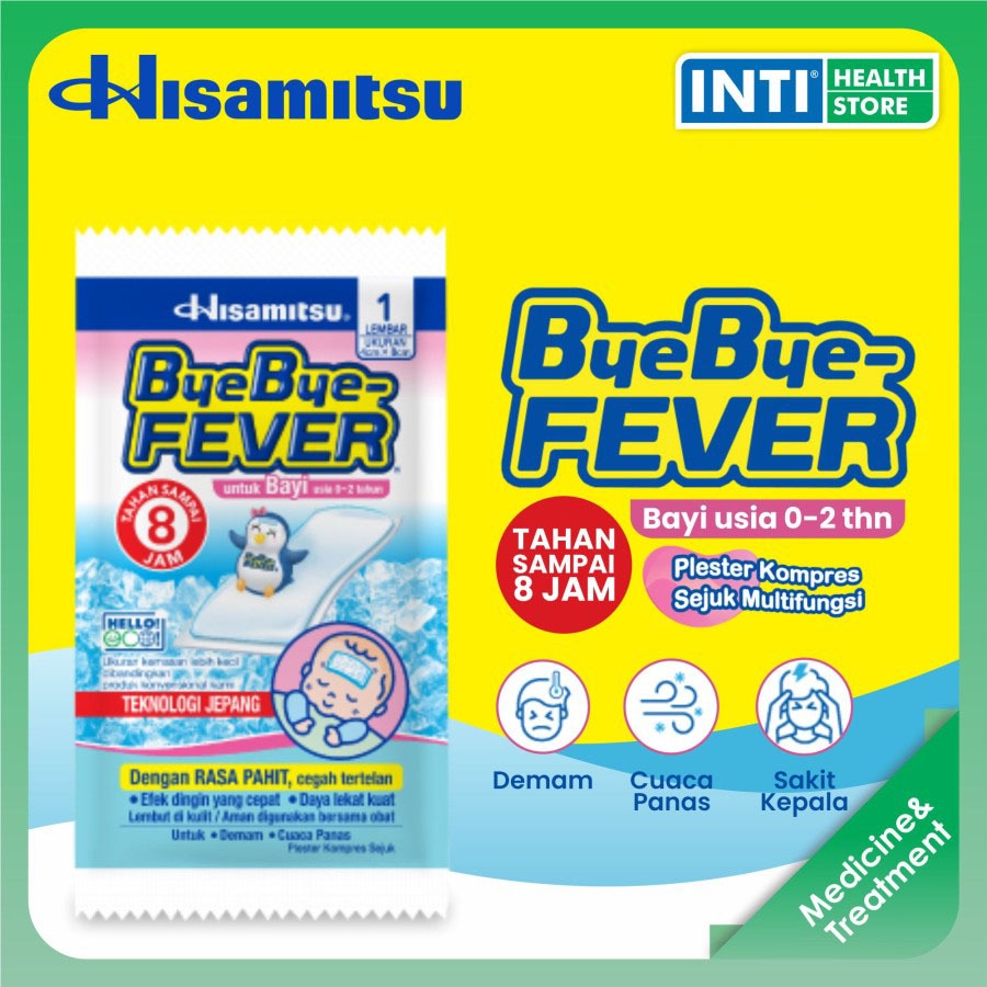 Hisamitsu | Bye Bye Fever Bayi | Kompres Demam Bayi | Byebye Fever