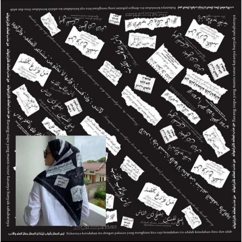Hijab Voal Motif Arab