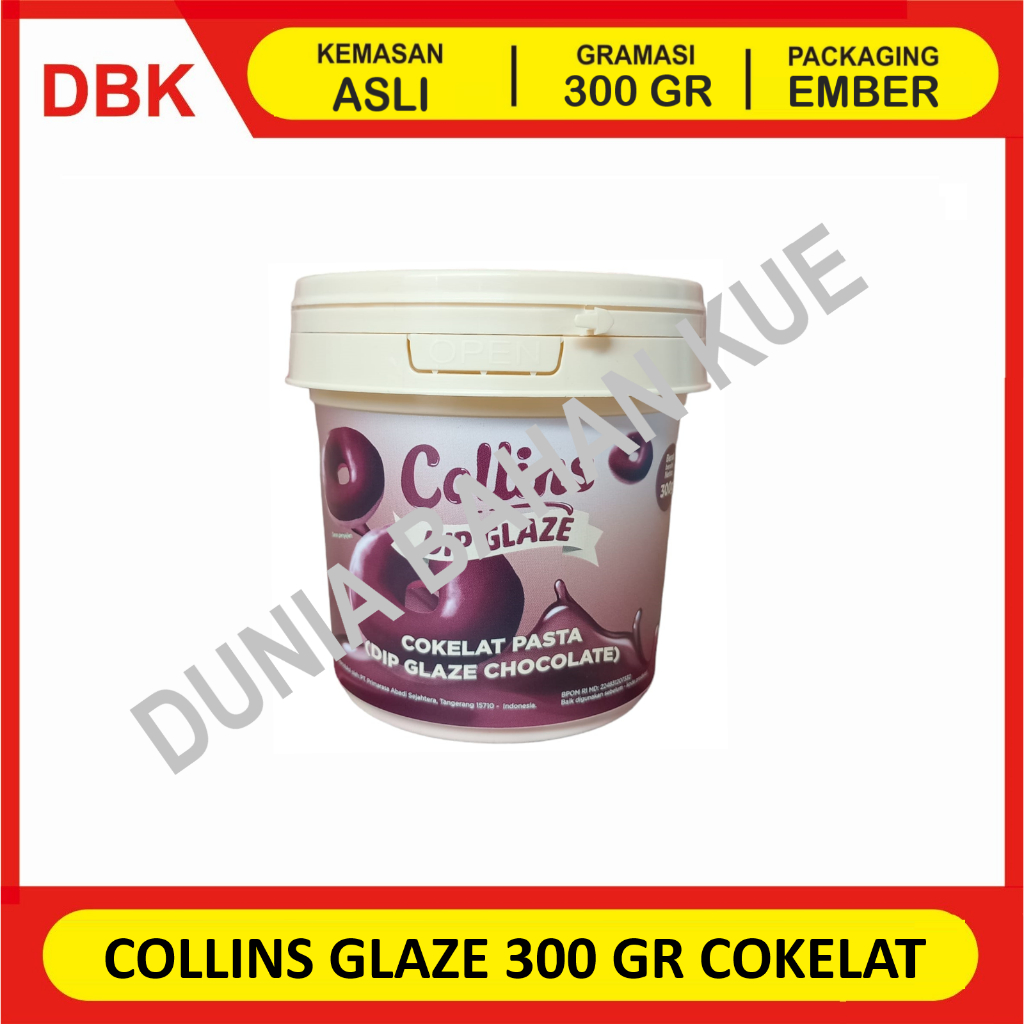

COLLINS DIP GLAZE 300 GR - CHOCOLATE / TOPPING DONAT PISANG NUGGET