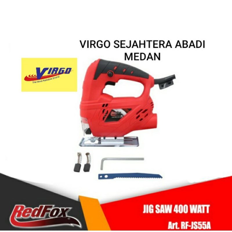 REDFOX RF-JS 55A MESIN GERGAJI LISTRIK POTONG KAYU TRIPLEK JIGSAW JIG SAW 400 WATT REDFOX RF JS 55A