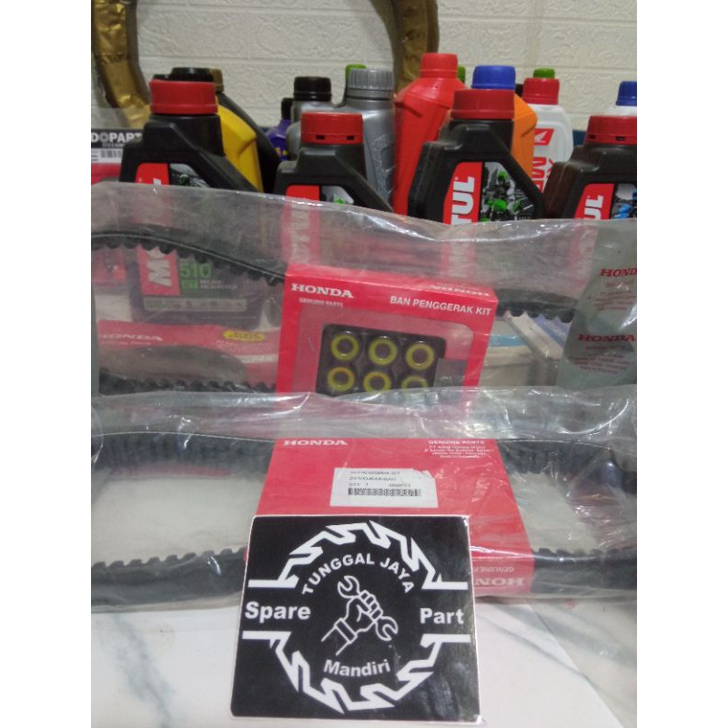 V BELT VANBELT K44 ASSY K44 SET ORIGINAL AHM BEAT FI  ESP POP STREET SCOOPY