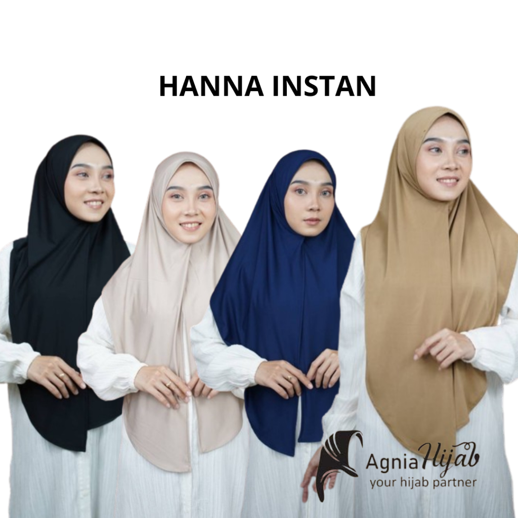 AGNIA HIJAB HANNA INSTAN PREMIUM -HIJAB POLOS