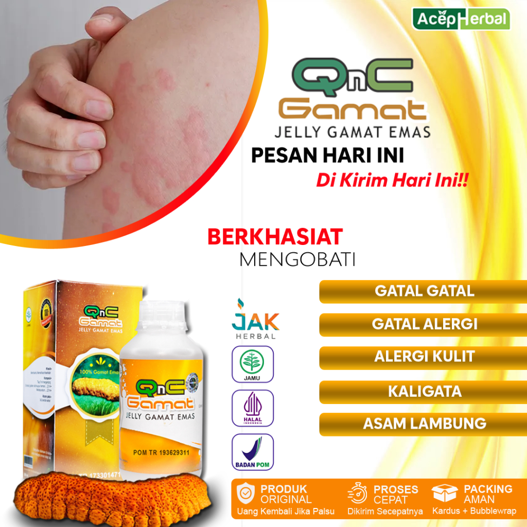 Obat Alergi Gatal Gatal Alergi Kulit Kaligata Gatal Di Kaki Badan Gatal Gatal - QNC Jelly Gamat