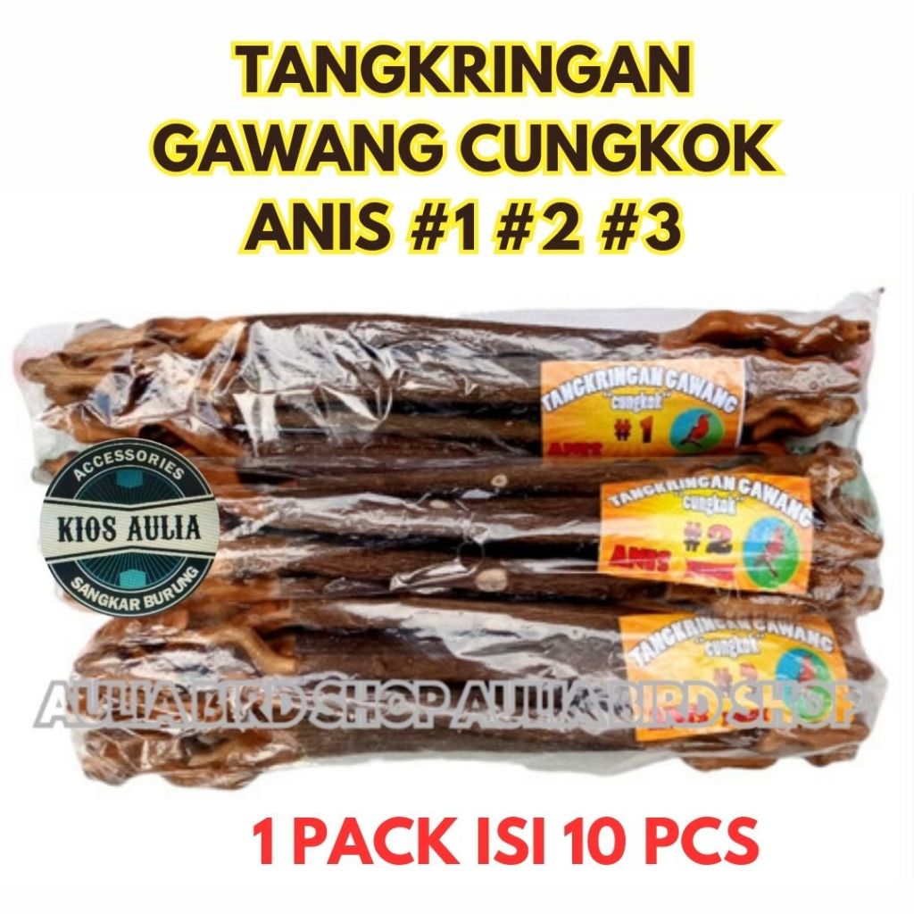 TANGKRINGAN GAWANG CUNGKOK ANIS MERAH KAYU MOTIF SISIK No 1, 2 dan 3 SANGKAR BURUNG 1 PAK ISI 10PCS