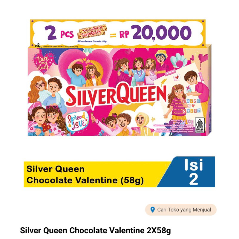 

SilverQueen Chocolate Valentine 2x58gr