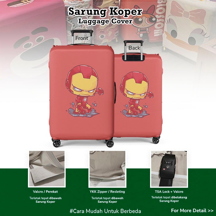 Sarung Koper / Cover Pelindung Koper /Luggage Cover - Ironman 001