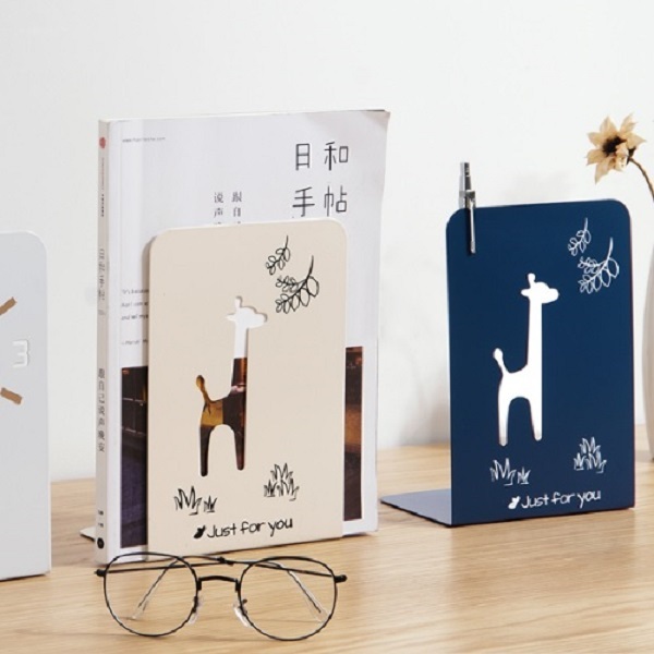 

2 PCS Book Stands Pembatas Buku Pengganjal Buku Bahan Besi