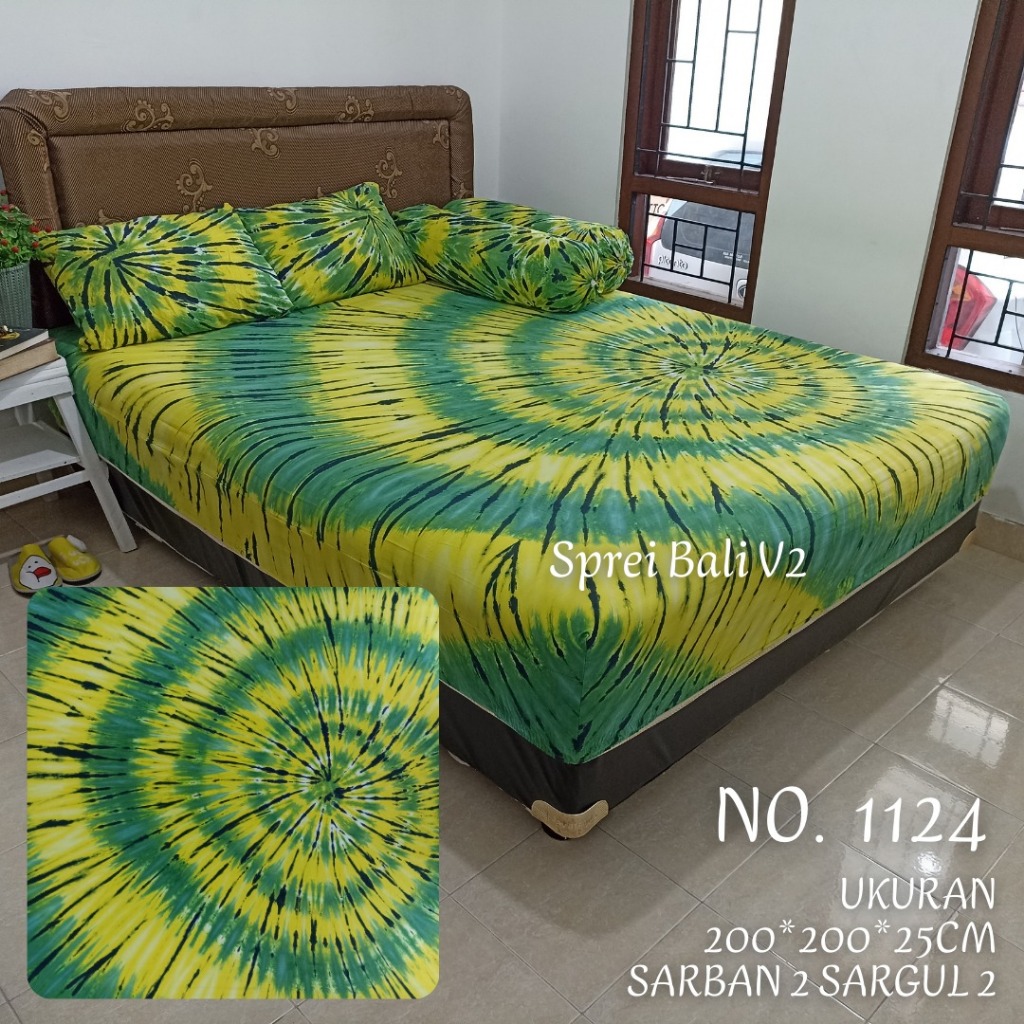 Sprei Bali Polos Size 200X200cm Tinggi 25 cm (BISA PILIH WARNA) Seprai Rayon Bali Terbaru Termurah 2