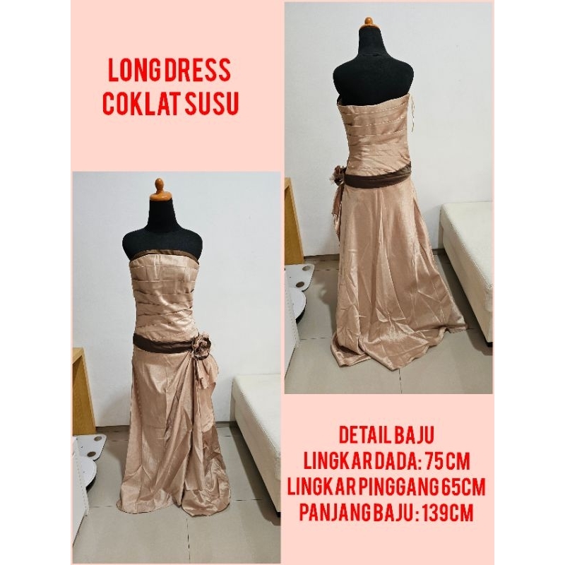 Long dress Coklat Susu