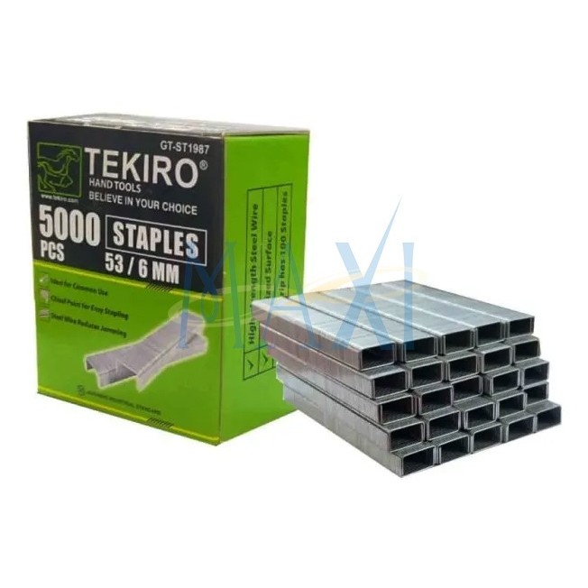 

TEKIRO isi / refill staples type 53 isi 5000 pcs uk. 6 mm / 8 mm