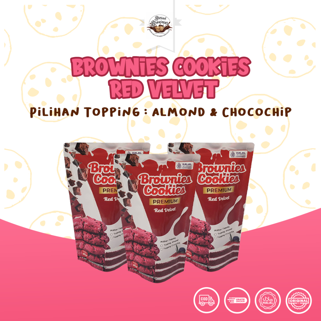 

BROWNIES COOKIES PREMIUM RED VELVET (65gr) by Blessed Brownies