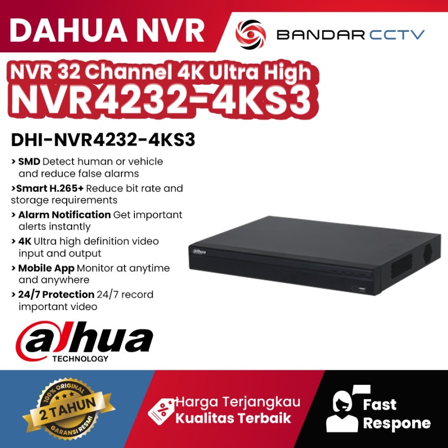 Dahua NVR DHI-NVR4232-4KS3 32 Channel