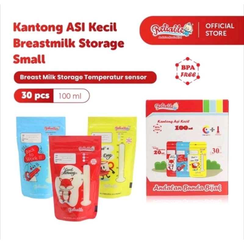 Reliable-kantong asi kecil | penyimpanan asi/kantong asi/kantong asi 100 ml