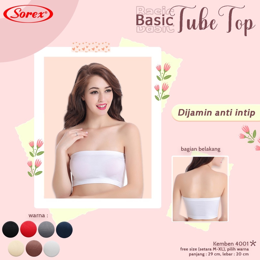 Bra Tanpa Tali Sorex 4001 | Bra Kemben Wanita Seamless Nyaman & Anti Geser