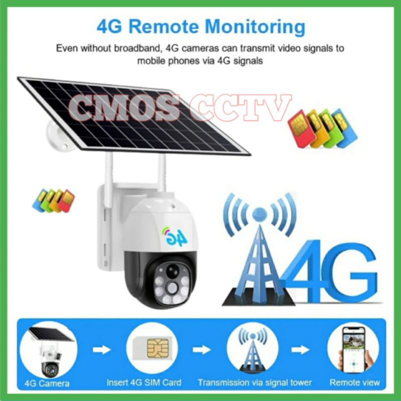 CCTV 4G GSM SolarCell Kamera CCTV Solar Panel Surya Outdoor Waterproof