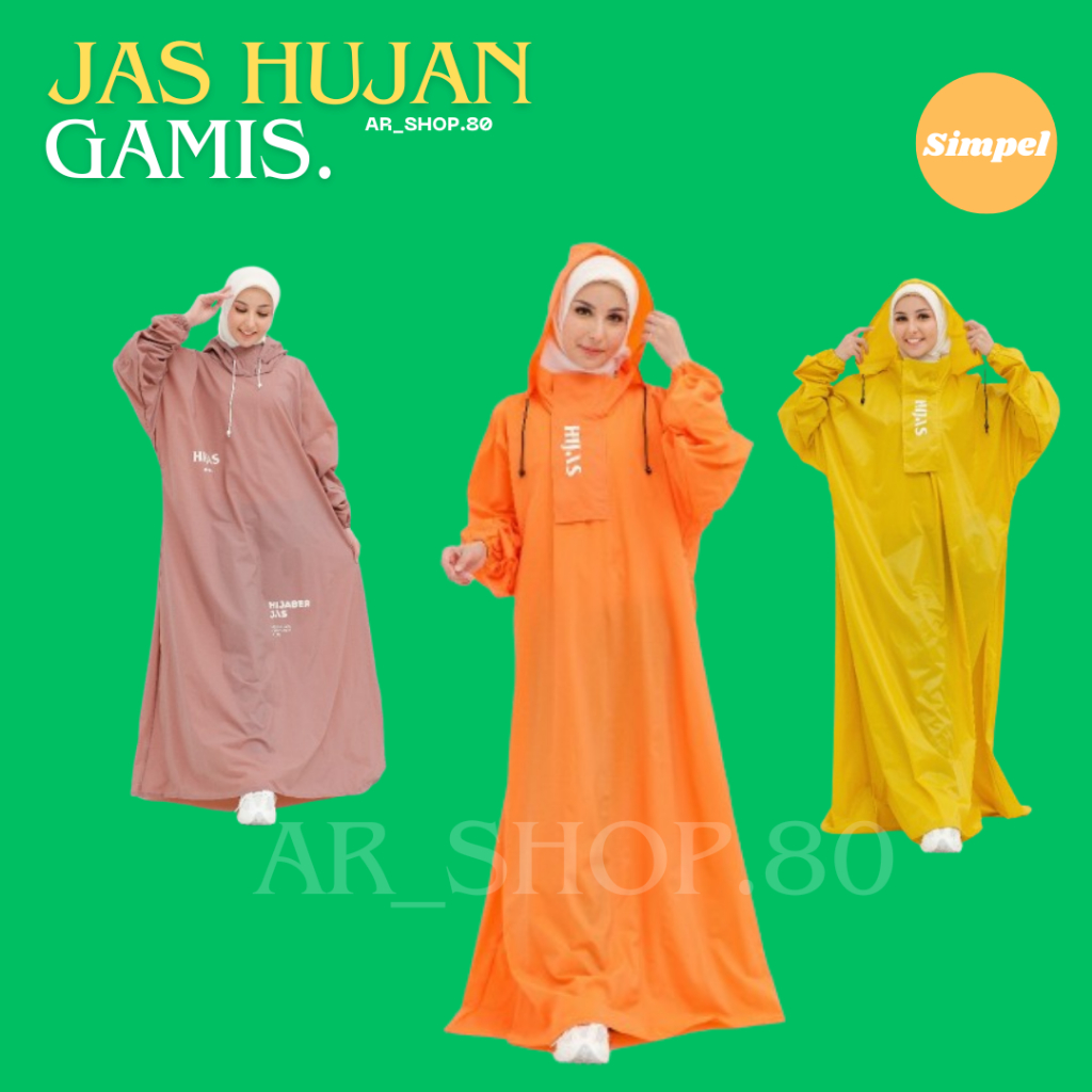 jas hujan gamis muslimah original jas hujan wanita/ jas hujan gamis/ jas hujan gamis jumbo/ jas huja