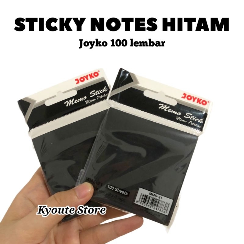 

Joyko Black Sticky Notes Catatan Tempel Kertas Hitam 100 Lembar