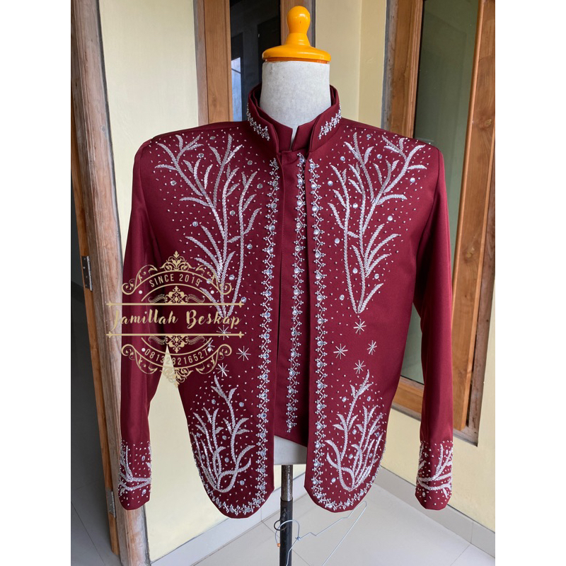 Beskap Jawa Maroon || Beskap Jawa || Beskap Pengantin Jawa