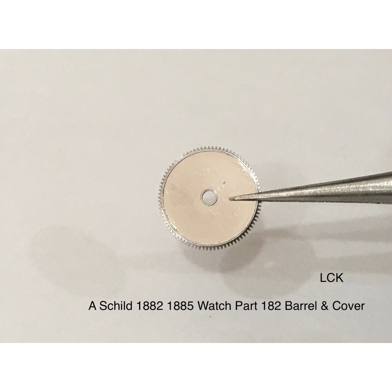 A Schild 1882 2e 1885 Watch Part 182 Barrel Drum & Cover / A Schild 1882 1885 Part 182 untuk Mesin J