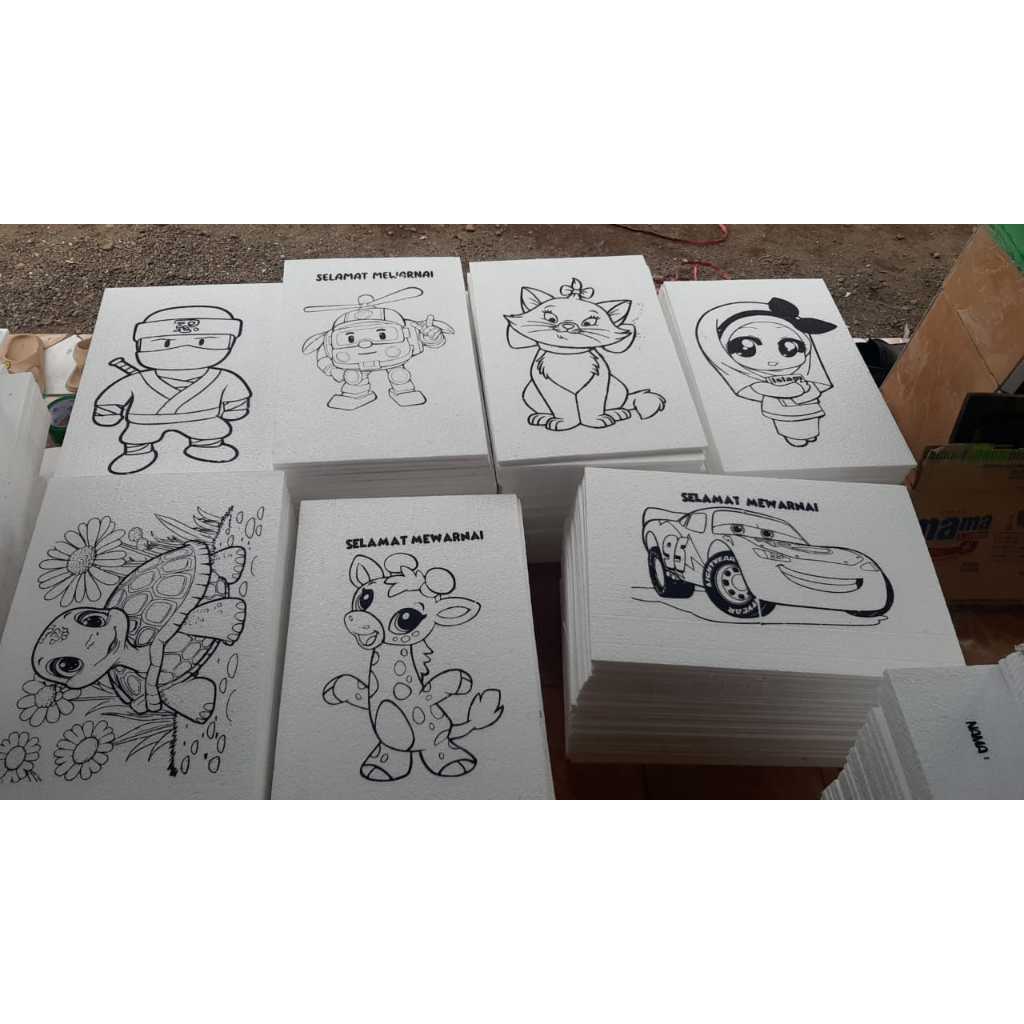 

Styrofoam Lukis Polos 50 Pcs gabus lukis anak Styrofoam Lukis anak uk 33x50
