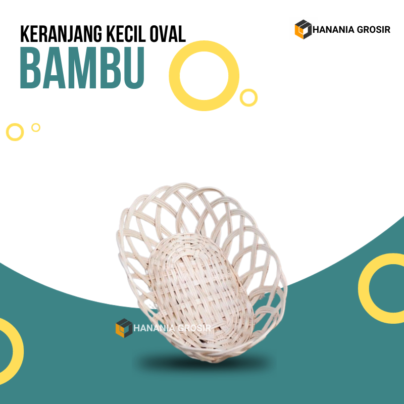 Keranjang Buah Rotan | Kiring Rotan Oval Ukuran S Kecil
