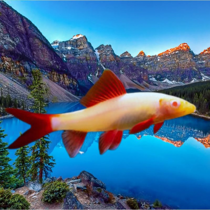 redfin sharkk albino hiasan aquarium