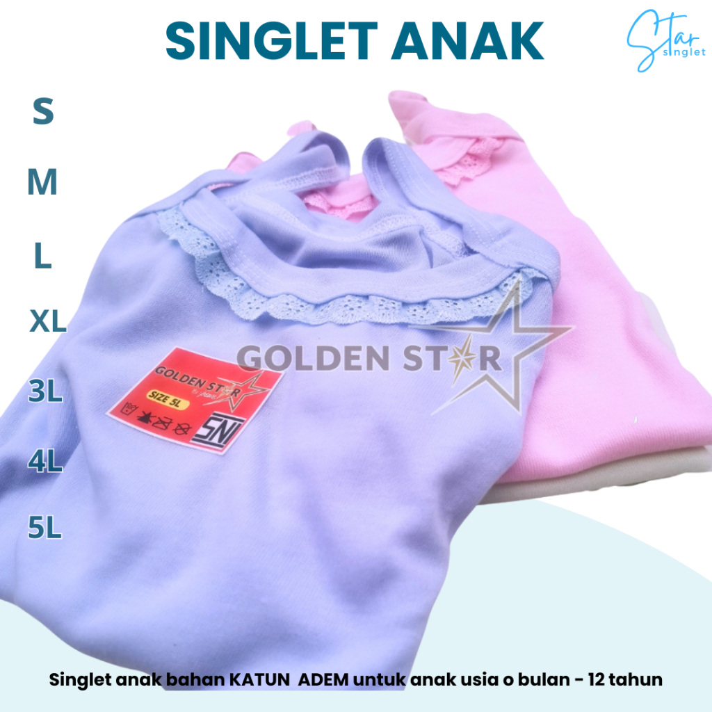 Singlet Tangtop Anak Perempuan Sampai Remaja Warna  Kaos Dalem Anak cewe Warna kaos kutang anak