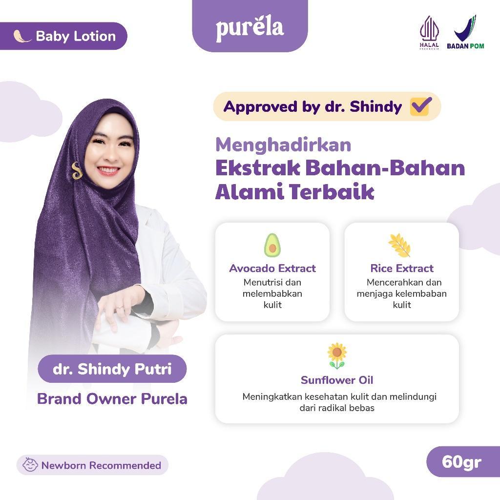 Purela Nourishing Baby Lotion 60gr  Membantu Mencerahkan dan Melembabkan Kulit Bayi
